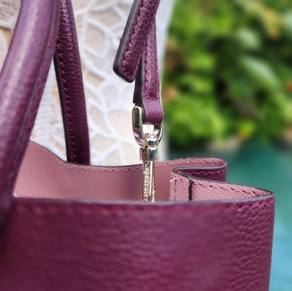 Stunning Kate Spade Burgundy Wine Convertible tote-Use it any way you like! - Picture 6 of 16